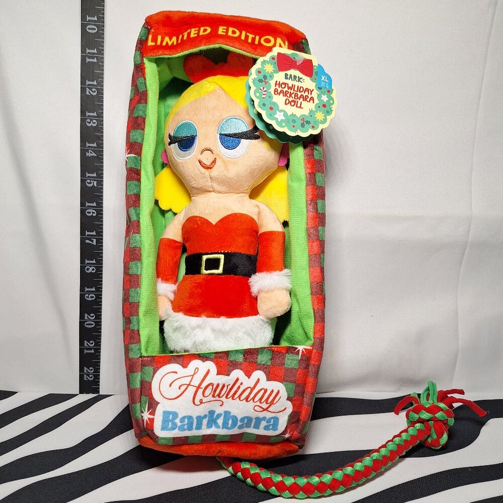 NWT Bark Howliday Barkbara Doll Dog Toy XL